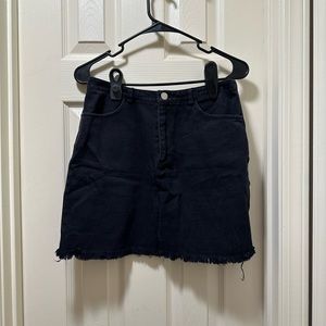Black Jean Skirt. Size Medium. Size 6.